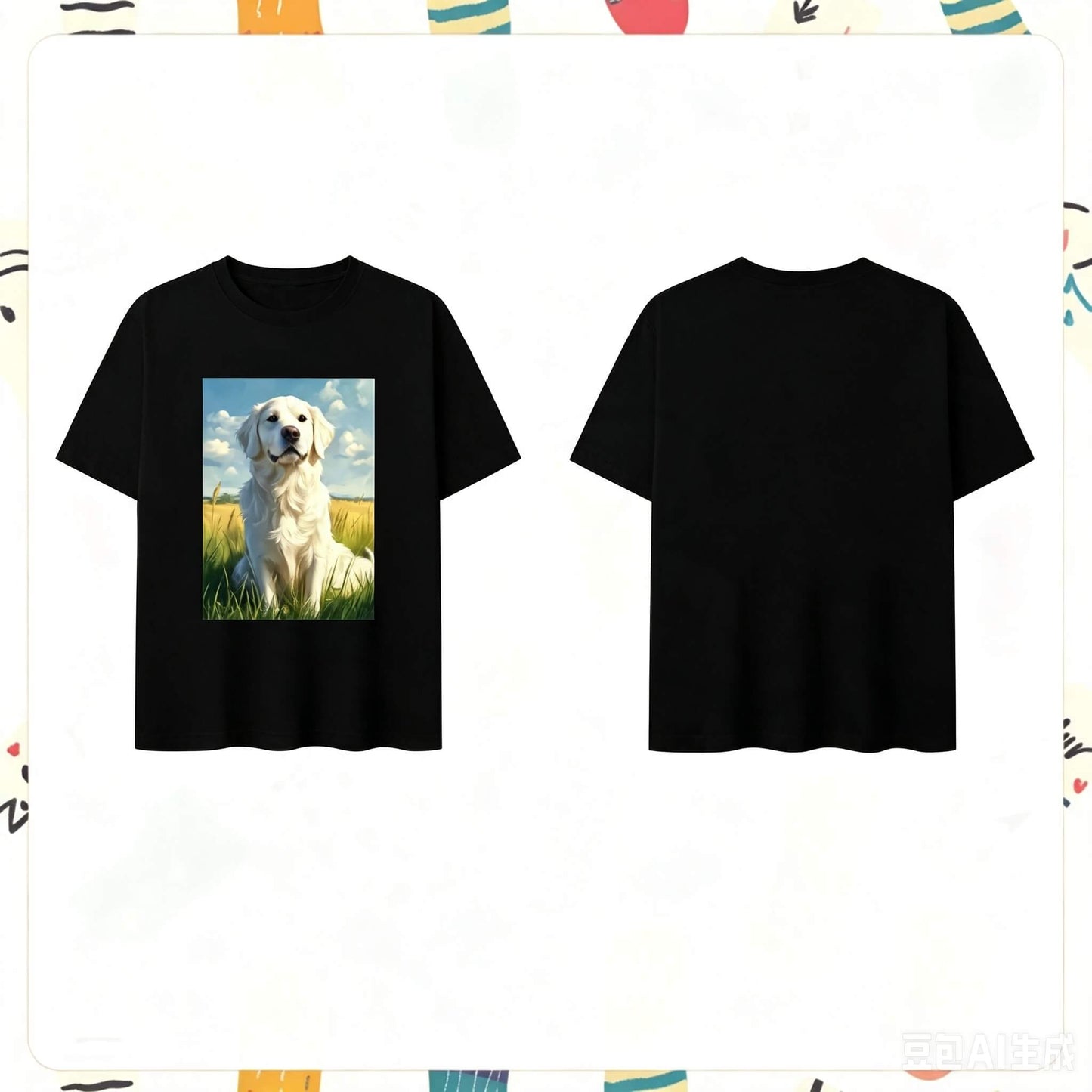Personalized Dog Cat Face T-Shirt | MUMURINKA